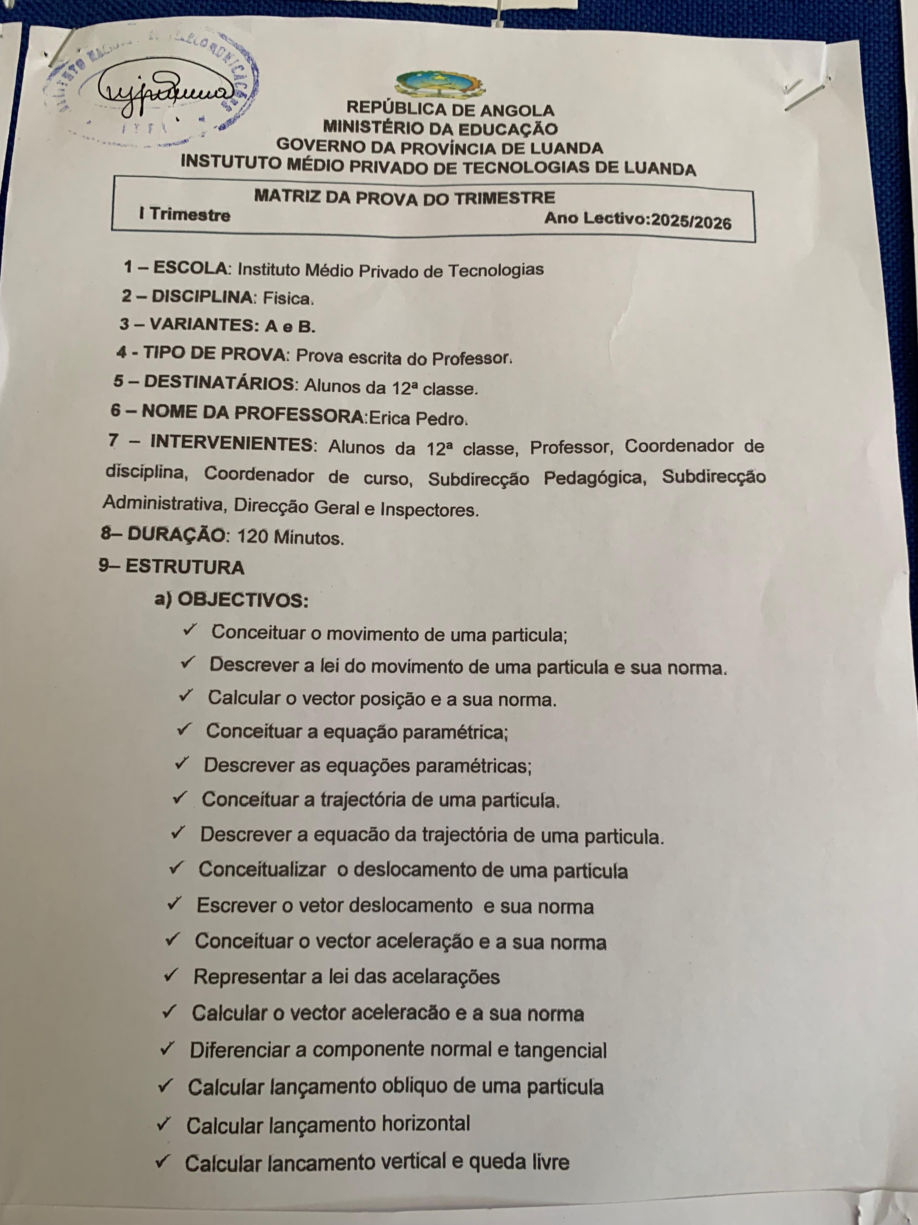 Matriz de Física